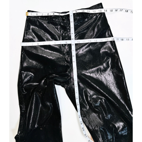 Dero by Rocco D'Amelio NY Womans Psnts Leather Suede Black Leather Pants - Picture 6 of 12